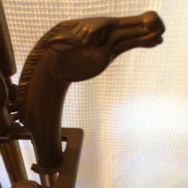 Vintage Brass Horse Head Fireplace Tools Set of 5 Chairish