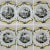 French Faïence Hand Painted Romantic Grisaille & Cirage Plates, S/6 For Sale - Image 4 of 13
