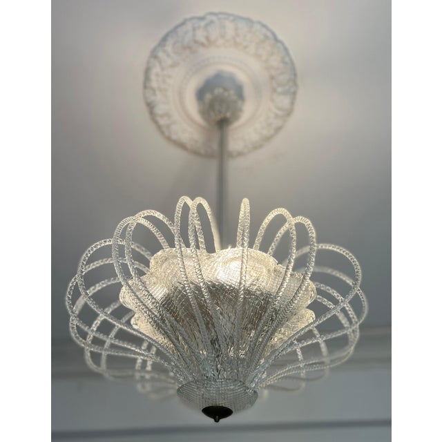 Chandelier attributed to Barovier & Toso, Murano, 1940s For Sale - Image 11 of 18