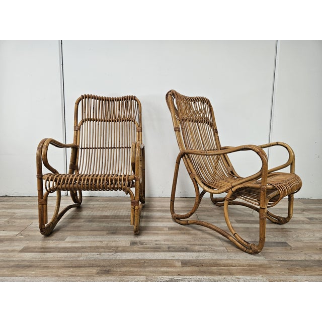 Vintage Wicker Armchairs, 1970, Set of 2 For Sale - Image 13 of 13