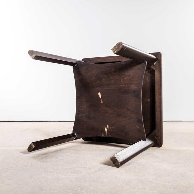 Mid-Century Square Ebony Occasional Table with Shelf, 1970s For Sale - Image 3 of 7