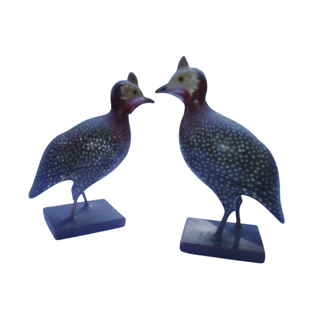 Antique Wooden Guinea Fowls, 1890s, Set of 2 For Sale - Image 15 of 15