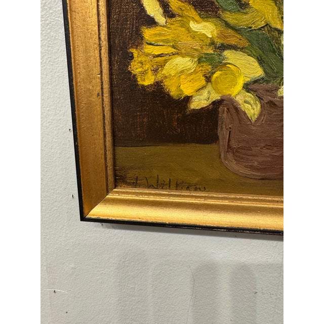 This stunning still life oil painting summery daffodils is a great way to add a bit of brightness to the walls of your...