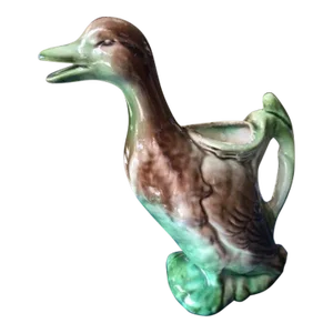 Majolica Duck Pitcher