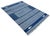 Blue Handmade Denim Blue and White Cotton Vegetable Dyed Striped Rug - 8'x10' For Sale - Image 8 of 11
