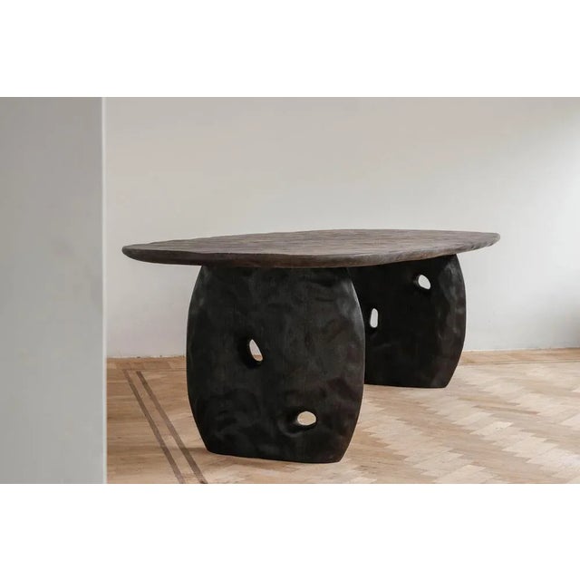 Contemporary Black Rock Dining Table by Atelier Benoit Viaene For Sale - Image 3 of 5