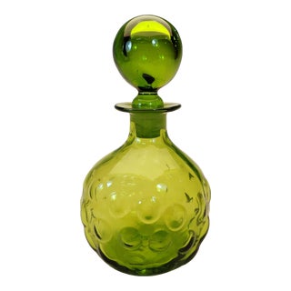 Mid-Century Blenko Bubble Decanter, 1970s For Sale