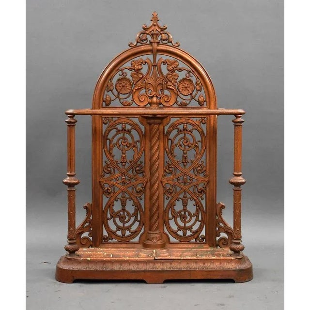 Victorian Cast Iron Stick Stand by Falkirk Foundry (c.1880) Item Code: DJ4A An ornate late 19th-century cast iron stick...