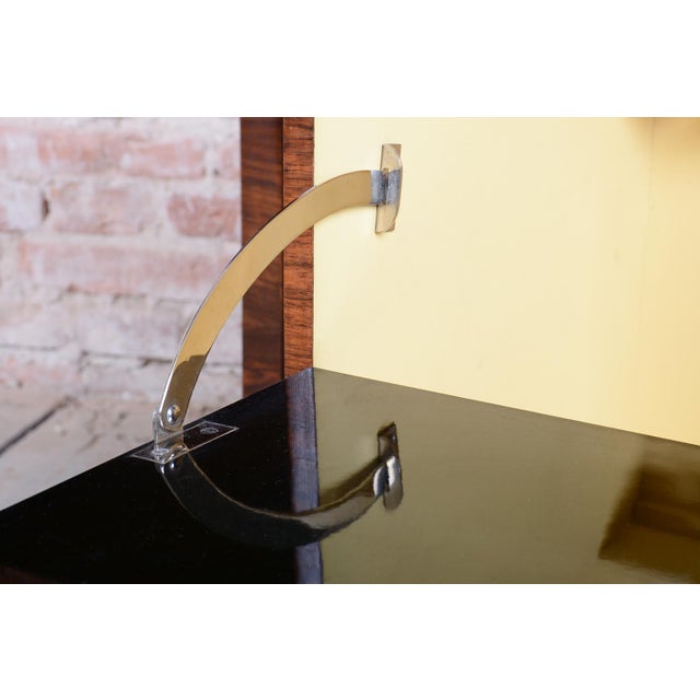 Brown Art Deco Serving Trolley in Walnut, 1920s For Sale - Image 8 of 18