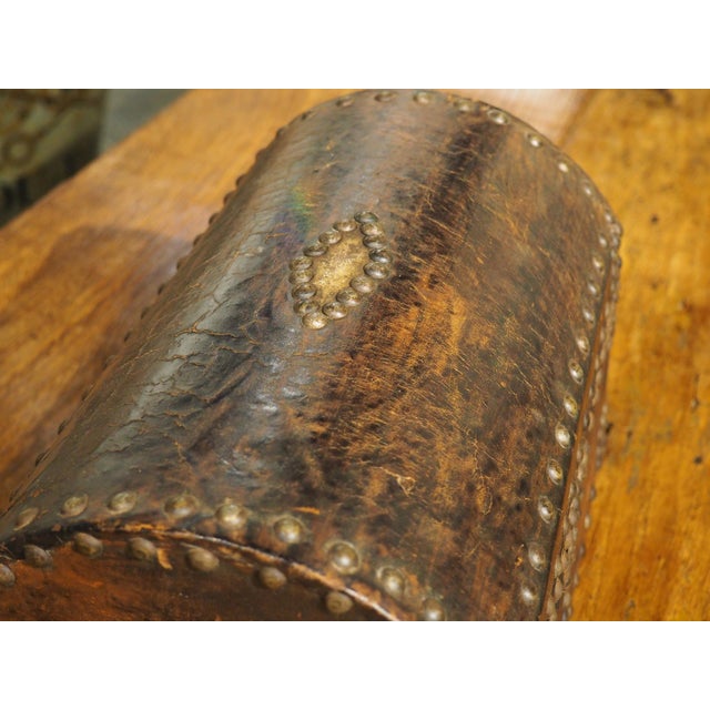 Mid 19th Century Mid 19th Century Studded Leather Table Coffret From France For Sale - Image 5 of 11