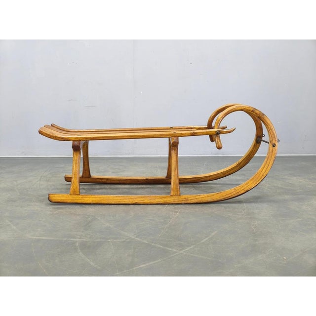 1930s Oak Sled, Former Czechoslovakia, 1930s For Sale - Image 5 of 15