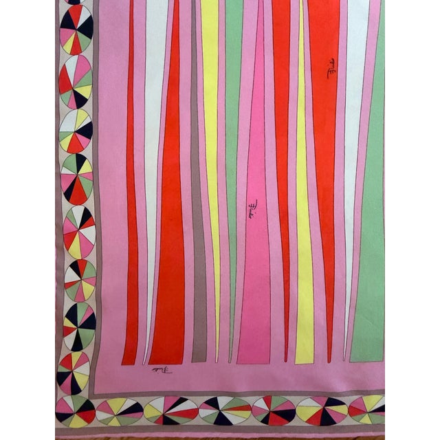 Pucci Geometric Multicolor Silk Scarf 2000 For Sale - Image 9 of 12