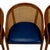 1970s Set of 4 Bent Oak & Cane Tub Chairs on Casters W/ Royal Blue Cushions in the Manner of Ward Bennett For Sale - Image 9 of 18