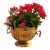 Large Solid Brass 12" Planter or Cachepot With Ring Handles Made by Mottahedeh For Sale