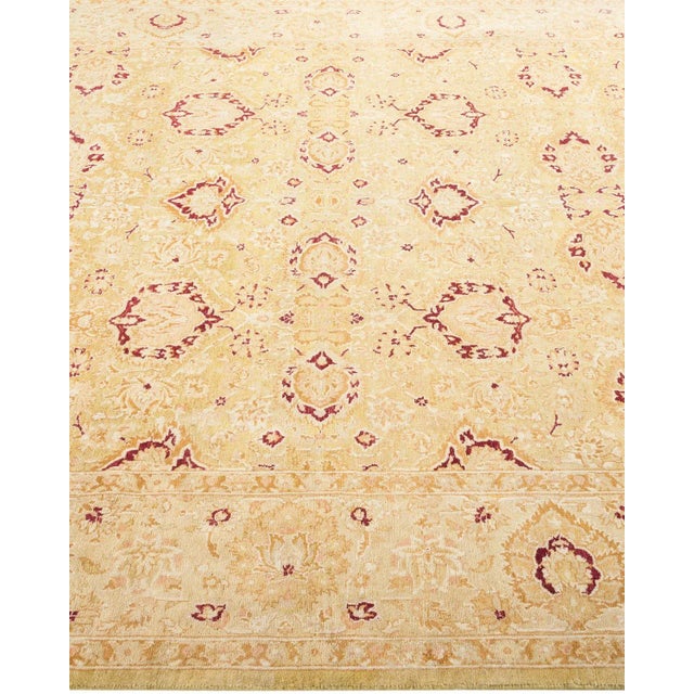 Solo Rugs Mogul, One-of-a-Kind Hand-Knotted Area Rug in Green, 6' 1" x 9' 0" For Sale - Image 4 of 8