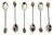 Vintage Gemstone Demitasse Spoons - A Set of 6 For Sale