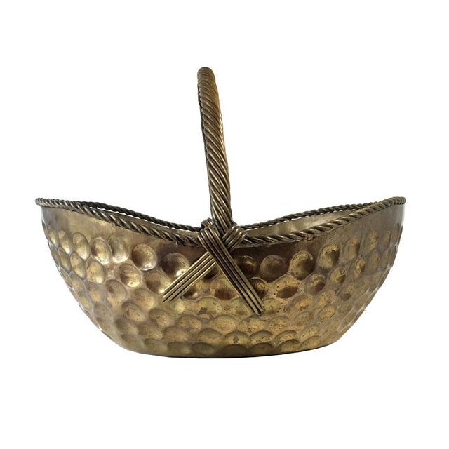 Vintage Brass Basket Chairish