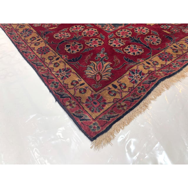 Antique Persian Kashan , 9'10" X 17' For Sale - Image 9 of 9