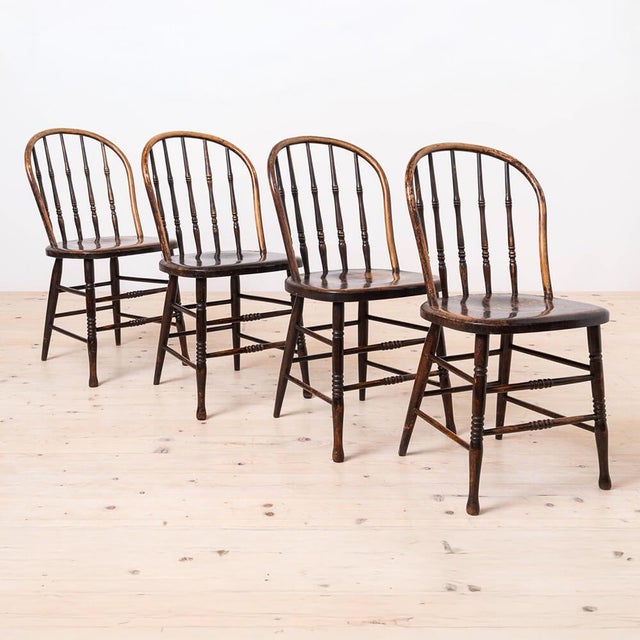 Antique Countryside Style Dining Chairs, 1890s, Set of 4 For Sale - Image 12 of 12