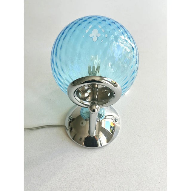 Glass Sculptural Light-Blue “Ballotton” Murano Glass Wall Sconces — Lot of 4 For Sale - Image 7 of 7