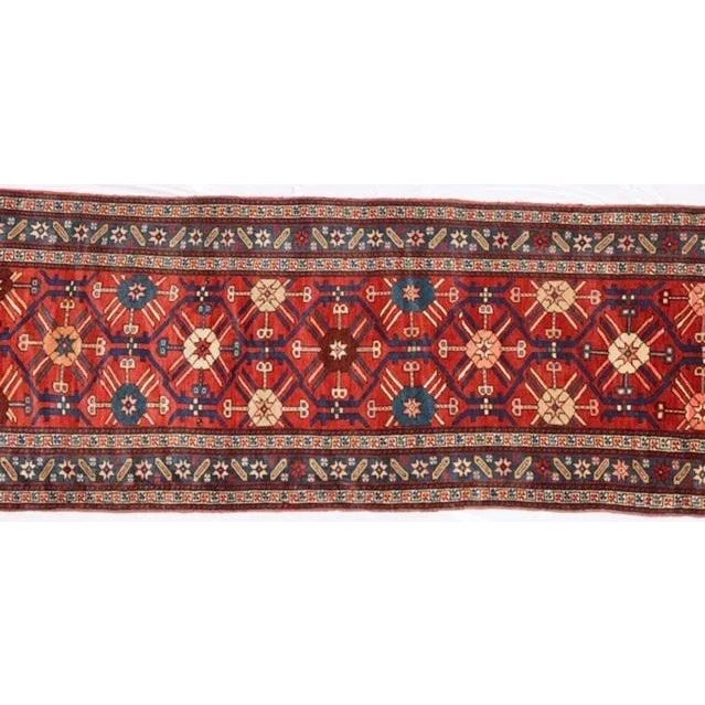 1930s Vintage Russian Karabagh Runner, 3'3" X 11'10" For Sale - Image 5 of 12