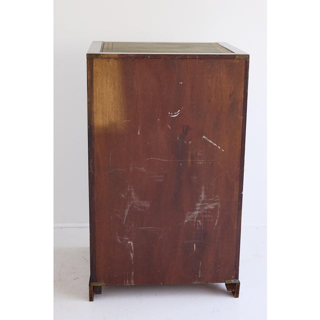 Wood English Campaign Chest & Secretary in Mahogany With Brass Fittings For Sale - Image 7 of 18