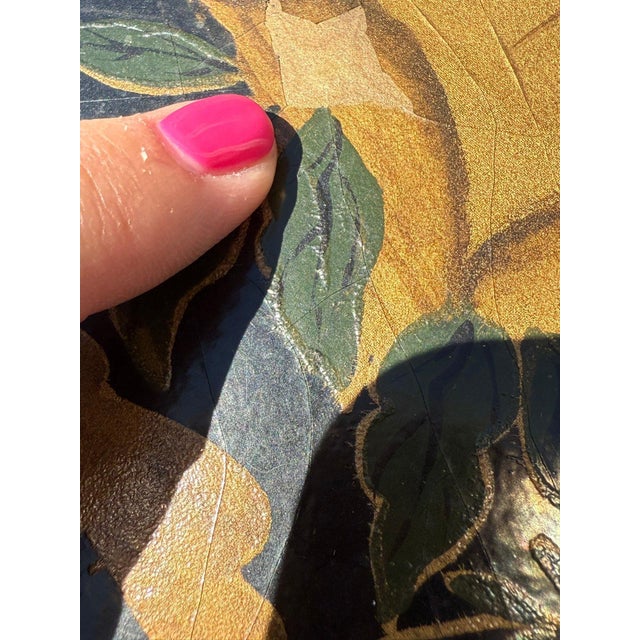 Wood Vintage Black Chinoiserie Coffee Table Painted Asian Scenes by Katherine Henick For Sale - Image 7 of 8