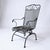 Metal Vintage 1990s Hi-Back Black Cast Iron Mesh Coil Sprung Rocking Arm Chairs - Set of 6 For Sale - Image 7 of 9
