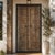 Wood Antique Indian Hand-Carved Double Doors – Rustic Farmhouse Teak Wood Architectural Salvage For Sale - Image 7 of 7
