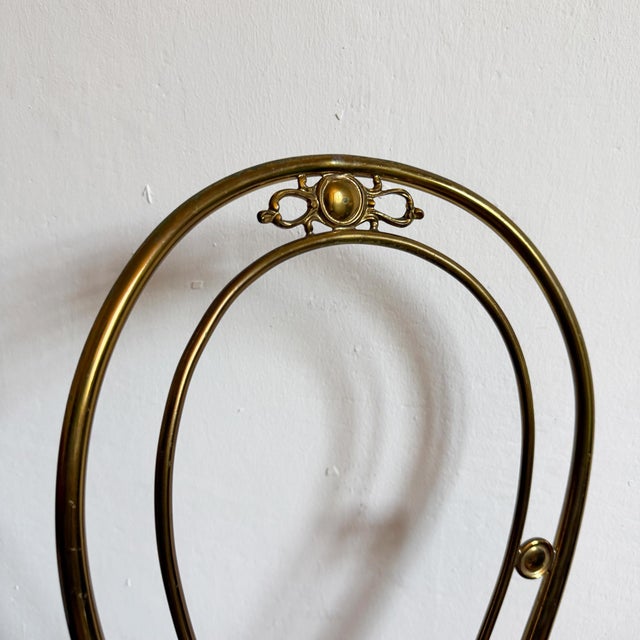 Mid-Century Modern Hollywood Regency Brass Chair attributed to Paolo Buffa, Italy, 1950s For Sale - Image 10 of 17