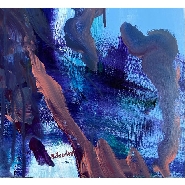 Erik Sulander Abstract No. 1006, in Blue, Color Composition, Acrylic on Masonite by Erik Sulander For Sale - Image 4 of 4