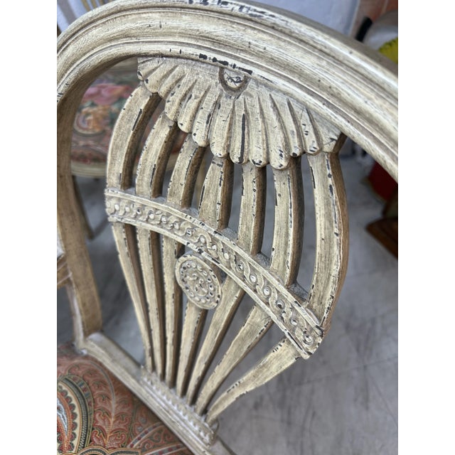 Vintage Louis Xv1 Style Dining Chairs, Set of Four For Sale In Charleston - Image 6 of 8