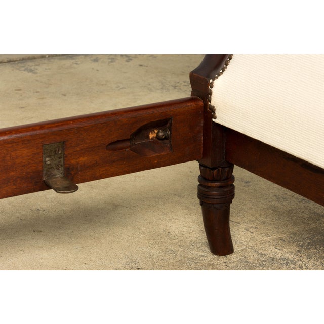 Early 19th Century French Empire Swan Neck Mahogany Daybed, Paris For Sale - Image 15 of 17