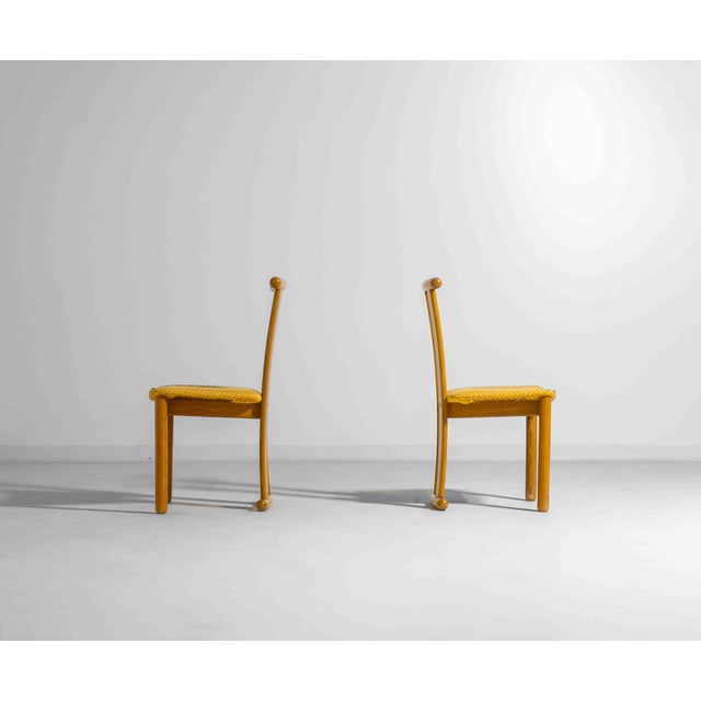 High Back Italian Dining Chairs, 1980s, Set of 5 For Sale - Image 4 of 10
