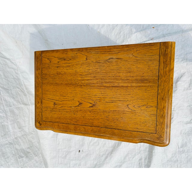 1980s 80's Vintage Country Style Solid Oak Nightstand For Sale - Image 5 of 8