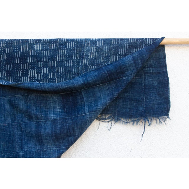 1970s Kanaga Indigo Mud Cloth Throw For Sale - Image 5 of 6
