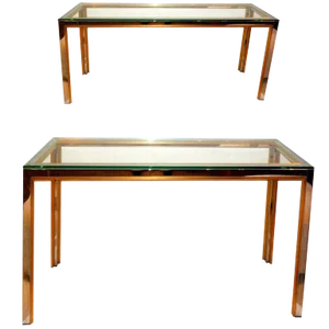 1970s Mid-Century Modern Zilli Console Tables - a Pair