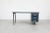 Mid-Century Modern Gispen Industrial "7804" Desk With Blue Drawer Fronts and Linoleum Writing Top For Sale - Image 3 of 13