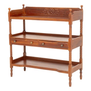 Victorian Mahogany Rectangular Dumb Waiter For Sale