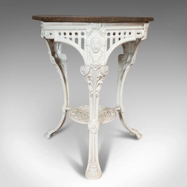 1900s Victorian Cast Iron Outdoor Britannia Table For Sale - Image 6 of 13