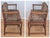 Mid 20th Century French Country Petite Walnut Ladder Back Settee Bench W/ Brown Faux Suede Cushions For Sale - Image 9 of 12
