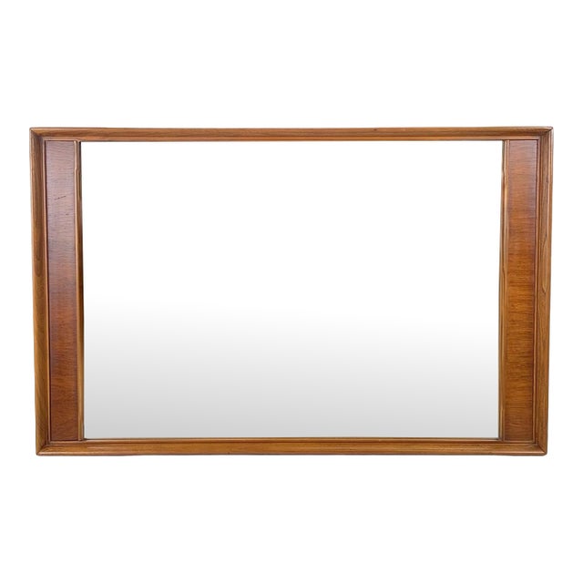 Vintage Walnut & Pecan Mirror, Mid-Century American For Sale