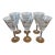 Late 20th Century Ralph Lauren Glen Plaid Crystal White Wine Glasses - Set of 6 For Sale