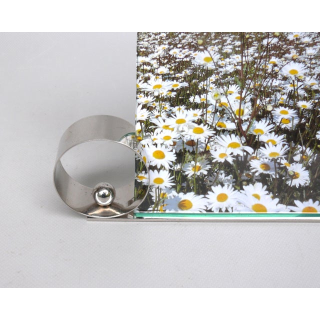 Large Art Deco Chrome-Plated Brass Picture Frame, France, 1920s For Sale - Image 6 of 18