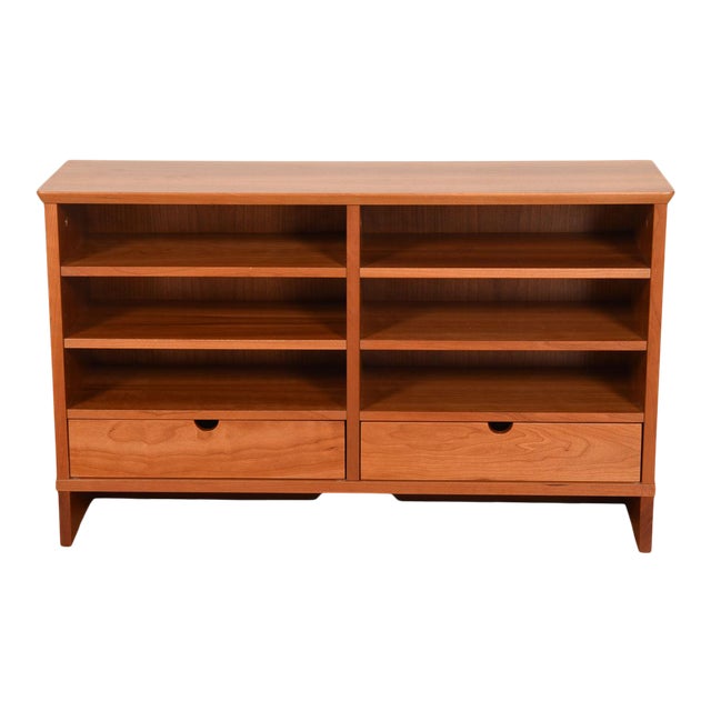 Solid Cherry Desk Organizer W/ Drawers & Open Storage Chairish