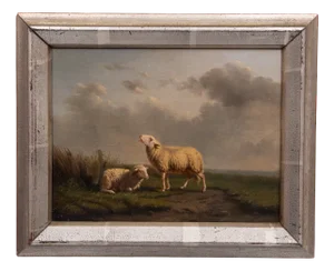 Eugène Verboeckhoven, Sheep, Oil on Panel, 1844