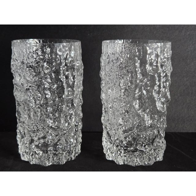 Vintage Whitefriars Glassworks Glacier/Bark Textured Highball Glasses Designed by Geoffrey Baxter, Set of 6 For Sale In Miami - Image 6 of 13