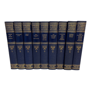 Harvard's Classic Gold Gilt Faculty Volumes 11-19, Copyright 1937-38