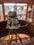 Wood Sculptural Nature-Inspired Table Lamp With Ribbed Bamboo Shade, Dragonfly and Frog Finial For Sale - Image 7 of 11