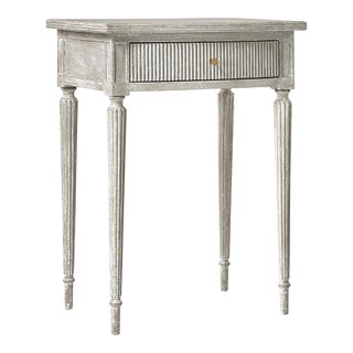 Modern History Ribbed Nightstand - Grey For Sale